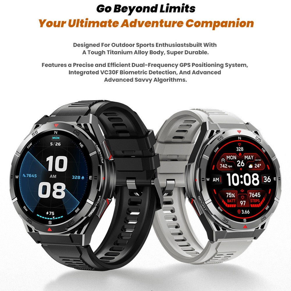 X2B Multifunction GPS Smart Watch 3 ATM Waterproof Compass Altitude Barometer Fitness Tracker