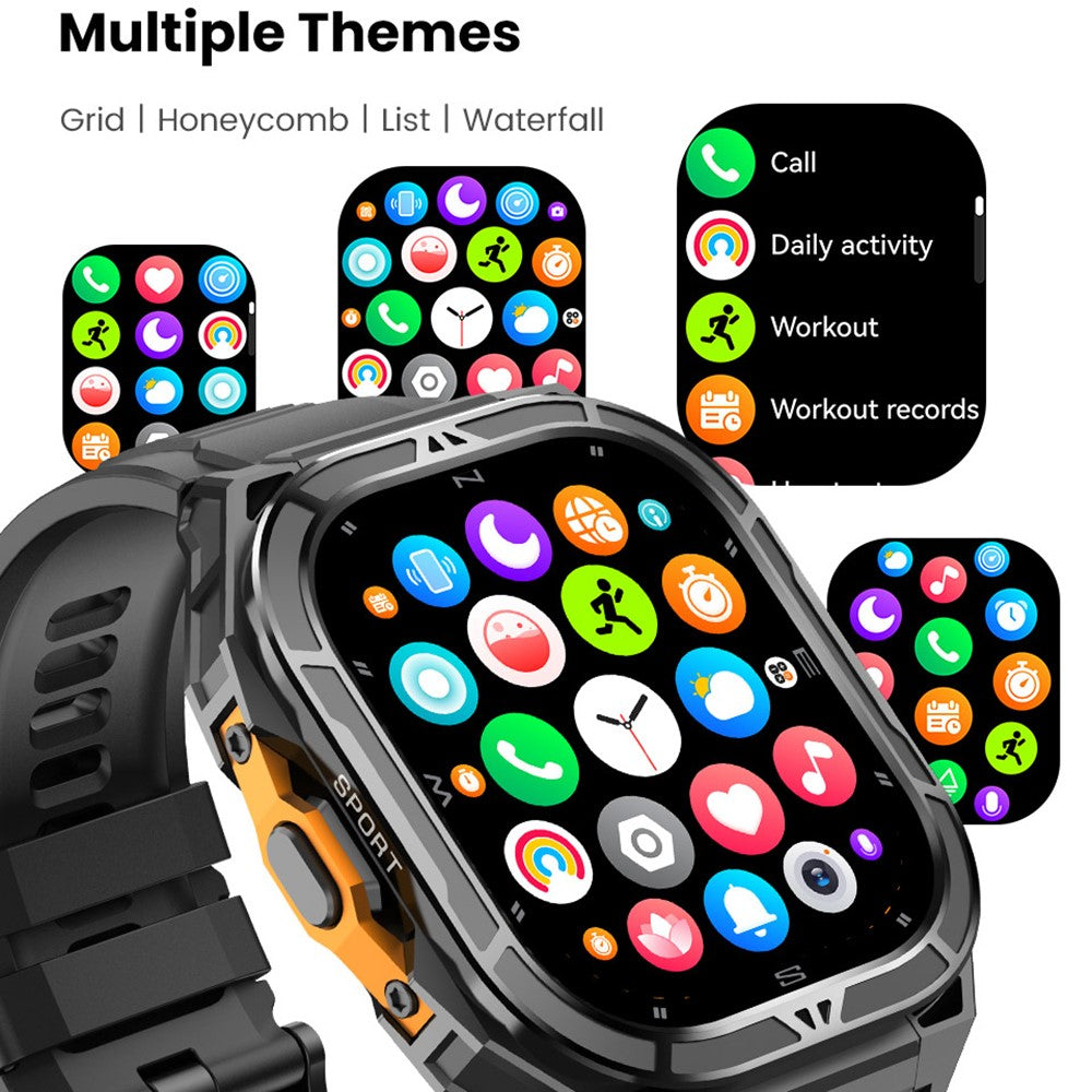 X5 GPS Sports Watch 1.96 Inch AMOLED Screen Heart Rate Monitor 5 ATM Waterproof Smart Watch