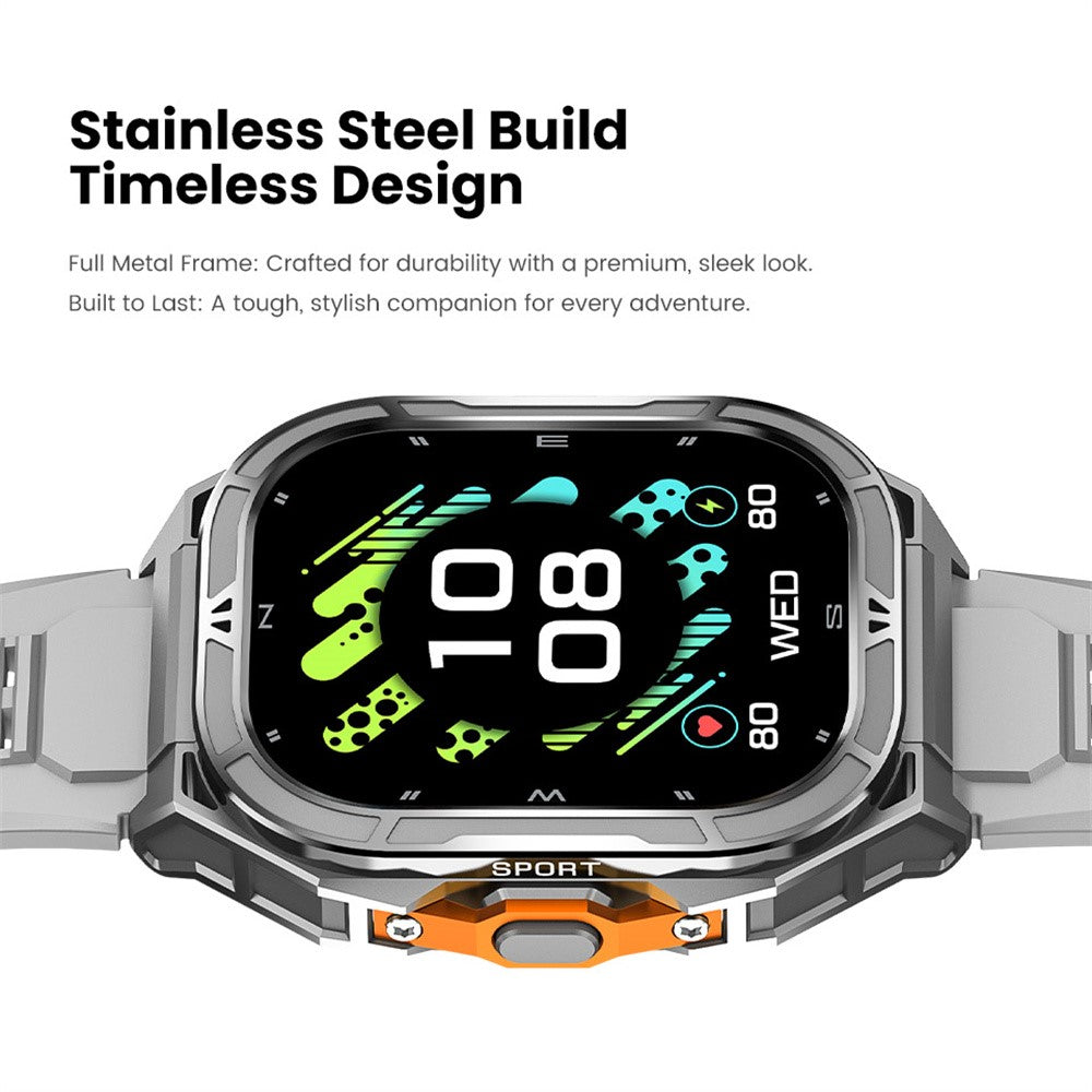 X5 GPS Sports Watch 1.96 Inch AMOLED Screen Heart Rate Monitor 5 ATM Waterproof Smart Watch