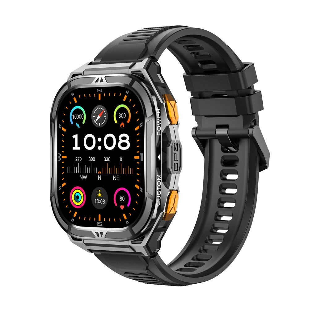 X5 GPS Sports Watch 1.96 Inch AMOLED Screen Heart Rate Monitor 5 ATM Waterproof Smart Watch