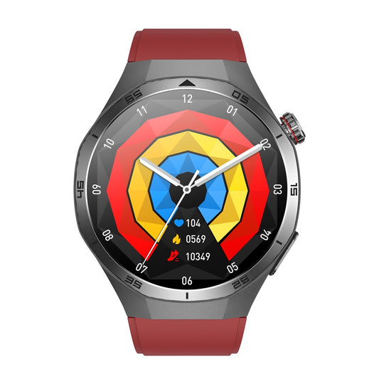 ET456 Silicone Strap 1.56 Inch Round AMOLED Screen Smart Watch Bluetooth-Compatible Call ECG Health Monitor Sports Watch