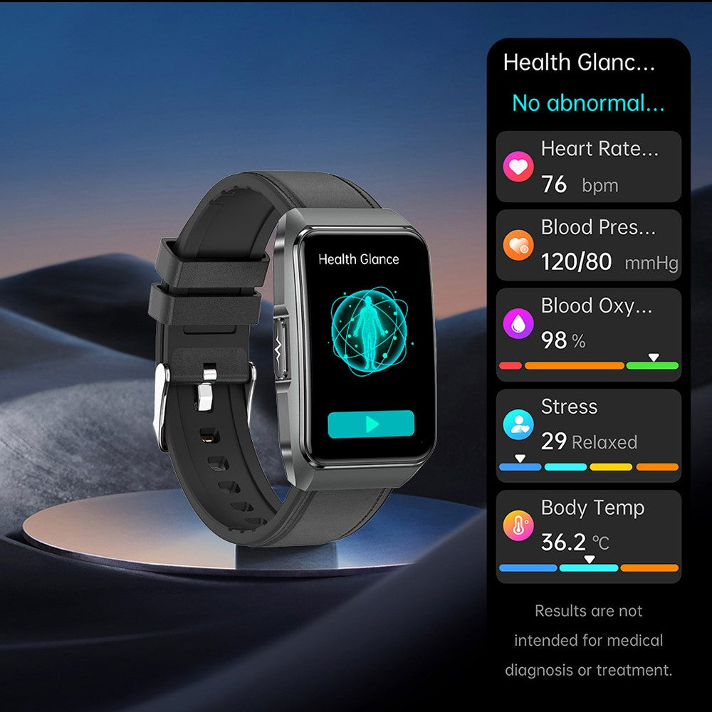 ET650 Silicone Strap Smart Bracelet Body Temperature Health Monitor Bluetooth-Compatible Call Smart Watch
