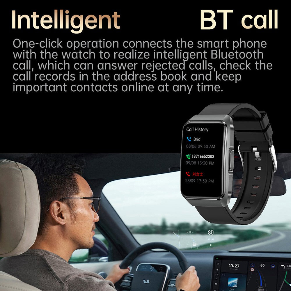 ET650 Silicone Strap Smart Bracelet Body Temperature Health Monitor Bluetooth-Compatible Call Smart Watch