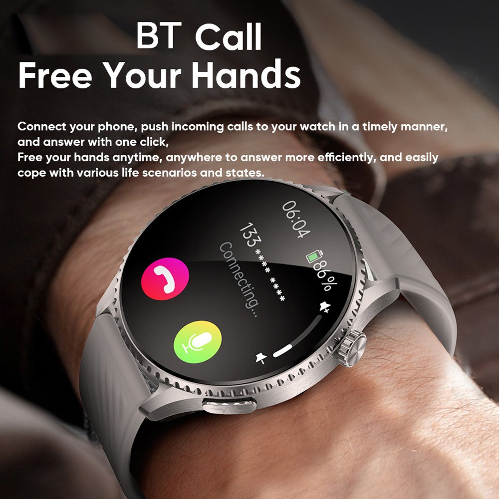 MT800 ECG Smart Watch 1.56 Inch AMOLED Curved Screen Bluetooth-Compatible Calling Heart Rate Monitor Watch