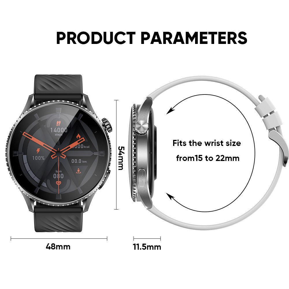 MT800 ECG Smart Watch 1.56 Inch AMOLED Curved Screen Bluetooth-Compatible Calling Heart Rate Monitor Watch