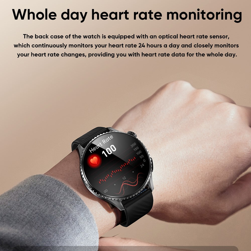 MT800 ECG Smart Watch 1.56 Inch AMOLED Curved Screen Bluetooth-Compatible Calling Heart Rate Monitor Watch