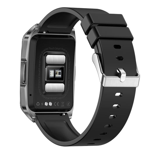 ET650 Leather + Silicone Strap Smart Bracelet Body Temperature Health Monitor Bluetooth-Compatible Call Smart Watch