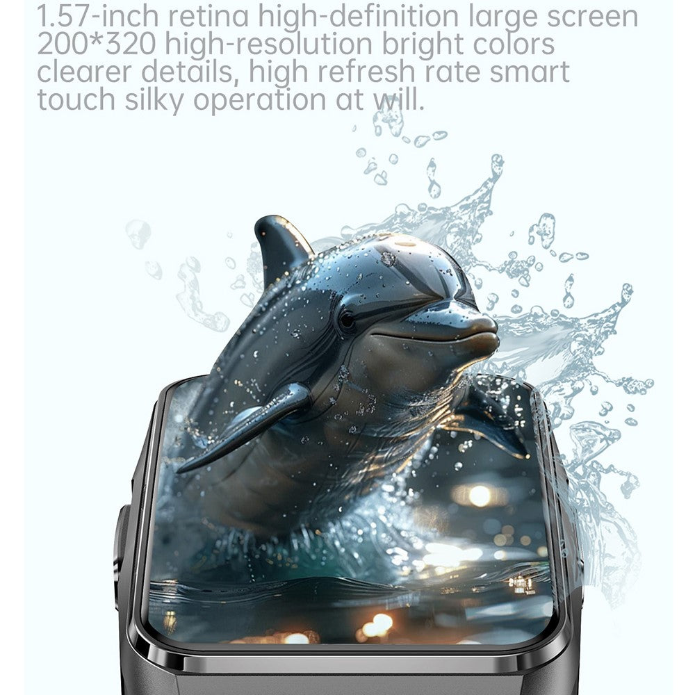 ET650 Leather + Silicone Strap Smart Bracelet Body Temperature Health Monitor Bluetooth-Compatible Call Smart Watch