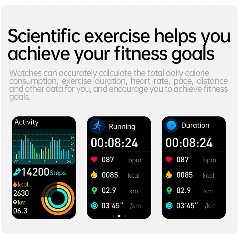 ET650 Leather + Silicone Strap Smart Bracelet Body Temperature Health Monitor Bluetooth-Compatible Call Smart Watch