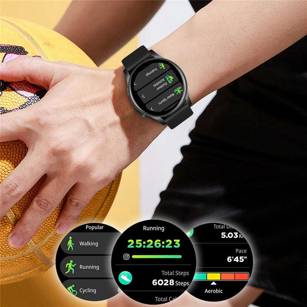 KC88 1.43 Inch AMOLED Screen Smart Watch Bluetooth-Compatible Calling Heart Rate Blood Pressure Monitor