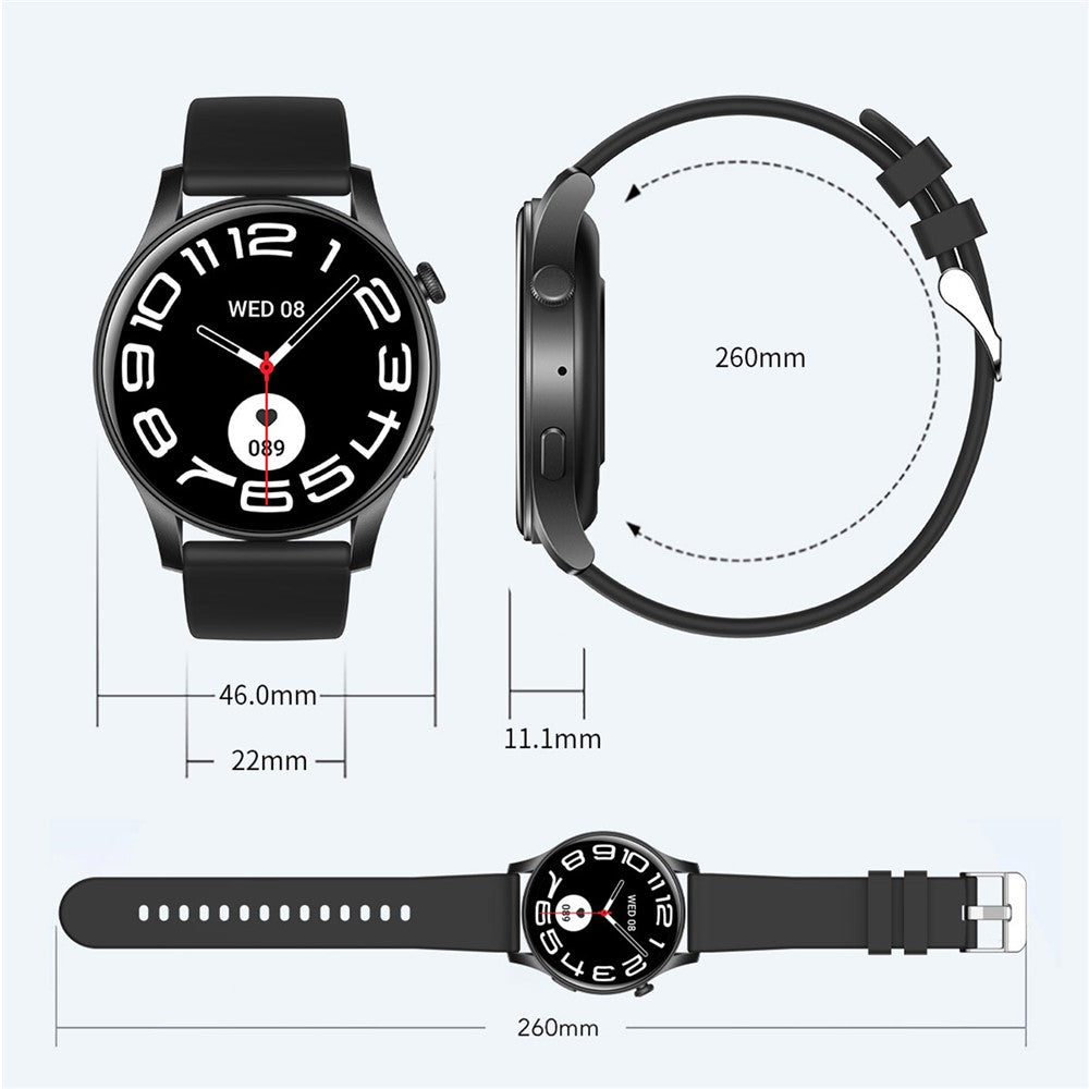 KC88 1.43 Inch AMOLED Screen Smart Watch Bluetooth-Compatible Calling Heart Rate Blood Pressure Monitor