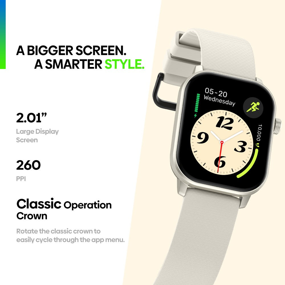 ZEBLAZE GTS 3 GPS 2.01 Inch Smart Watch Health Monitor Bluetooth-Compatible Calling GPS Positioning Sport Watch