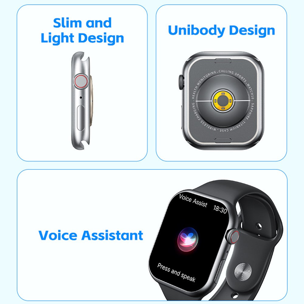 WEKOME WH-08 Smart Watch BT 5.4 2.01 Inch HD Screen Health Monitor Multi-Language Support NFC