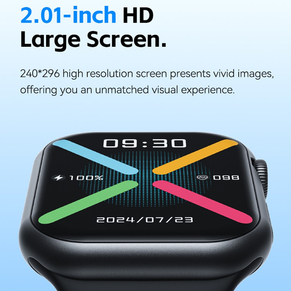 WEKOME WH-08 Smart Watch BT 5.4 2.01 Inch HD Screen Health Monitor Multi-Language Support NFC