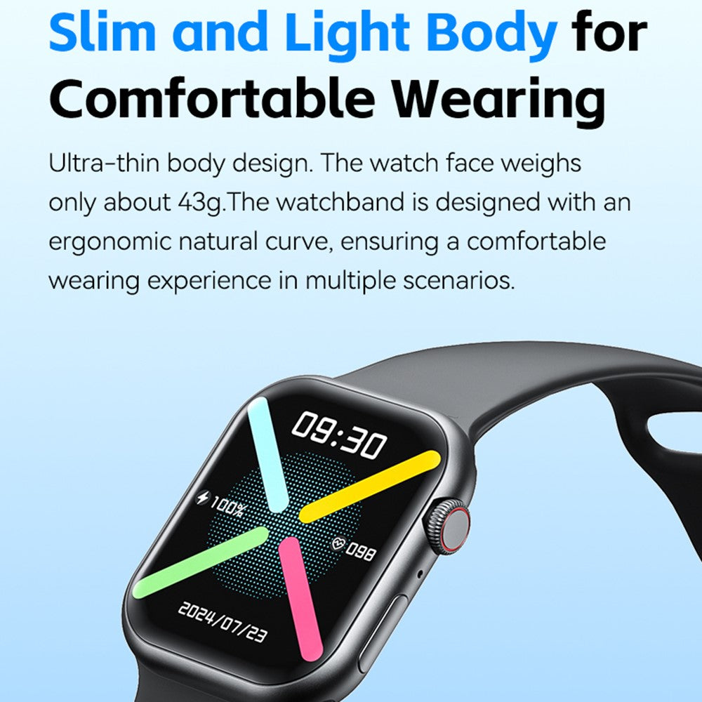 WEKOME WH-08 Smart Watch BT 5.4 2.01 Inch HD Screen Health Monitor Multi-Language Support NFC