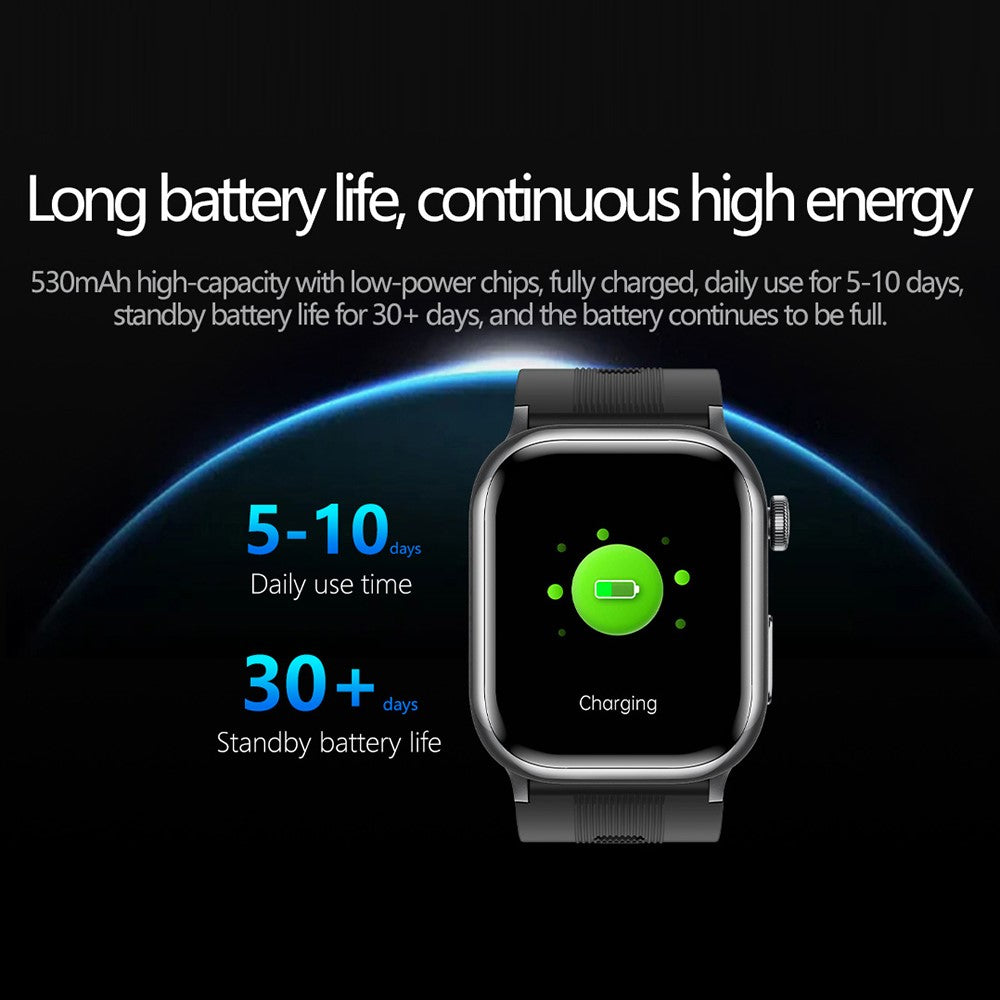 TK66 Smart Watch Blood Pressure ECG Health Monitor Bluetooth-Compatible Calling SOS Emergency Alert Watch