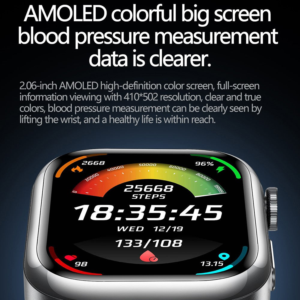 TK66 Smart Watch Blood Pressure ECG Health Monitor Bluetooth-Compatible Calling SOS Emergency Alert Watch