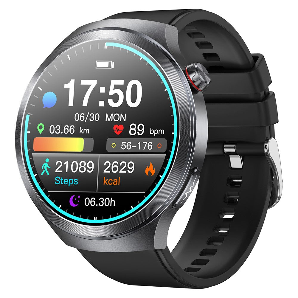 ET475 1.73 Inch AMOLED Screen Smart Watch ECG Health Monitor Bluetooth-Compatible Calling Watch, Silicone Strap