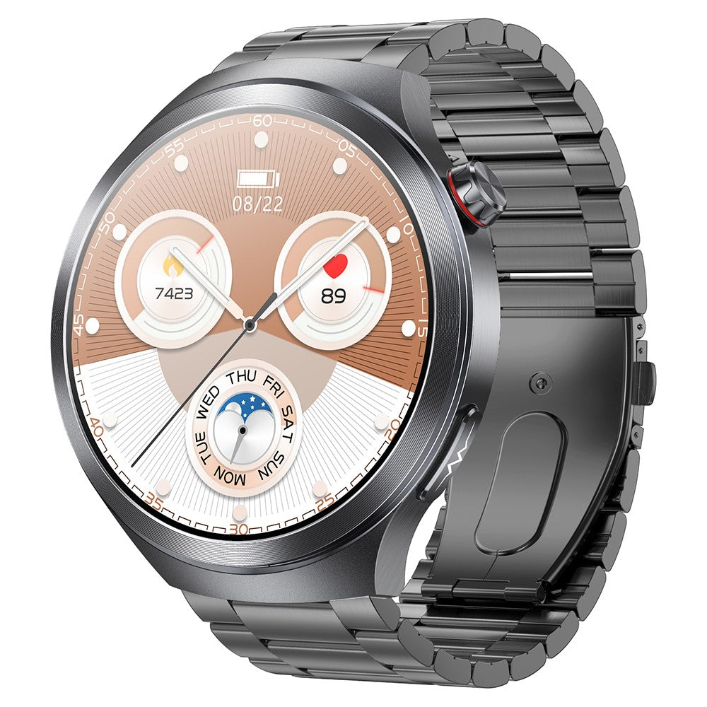 ET475 1.73 Inch AMOLED Screen Smart Watch ECG Health Monitor Bluetooth-Compatible Calling Watch, Steel Strap
