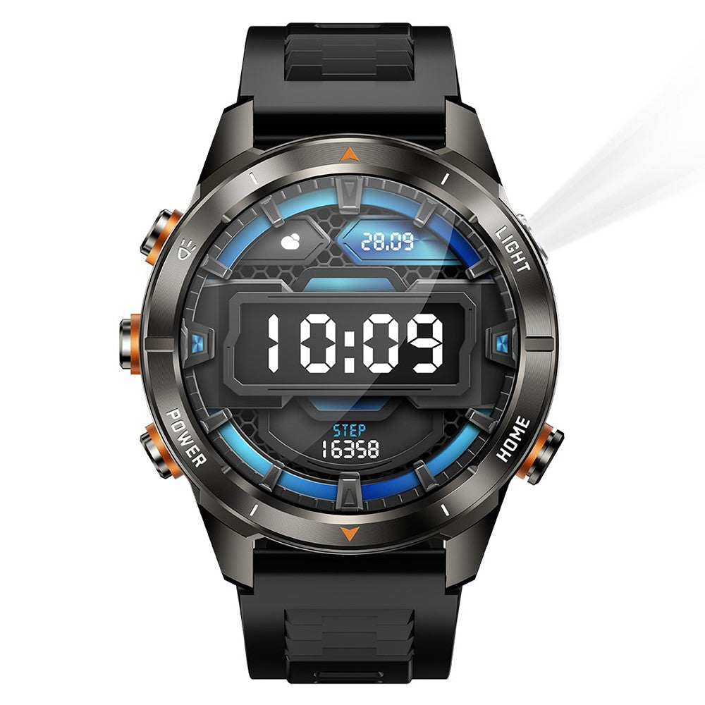KT80 Outdoor Sports Smart Watch 3ATM Waterproof Bluetooth-Compatible Calling Wristwatch with Flashlight