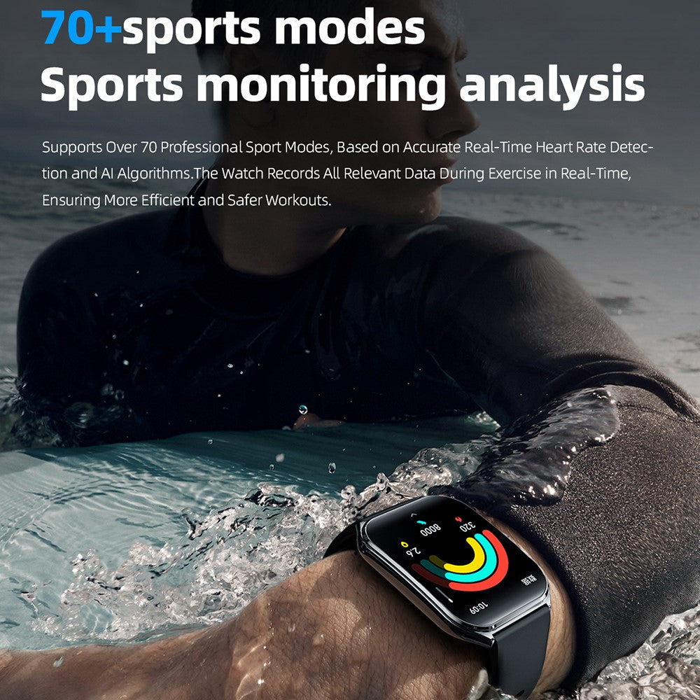 MT61 Ultra Thin Smart Watch 1.96 Inch AMOLED Curved Screen Bluetooth-Compatible Calling Health Monitor, Steel Strap