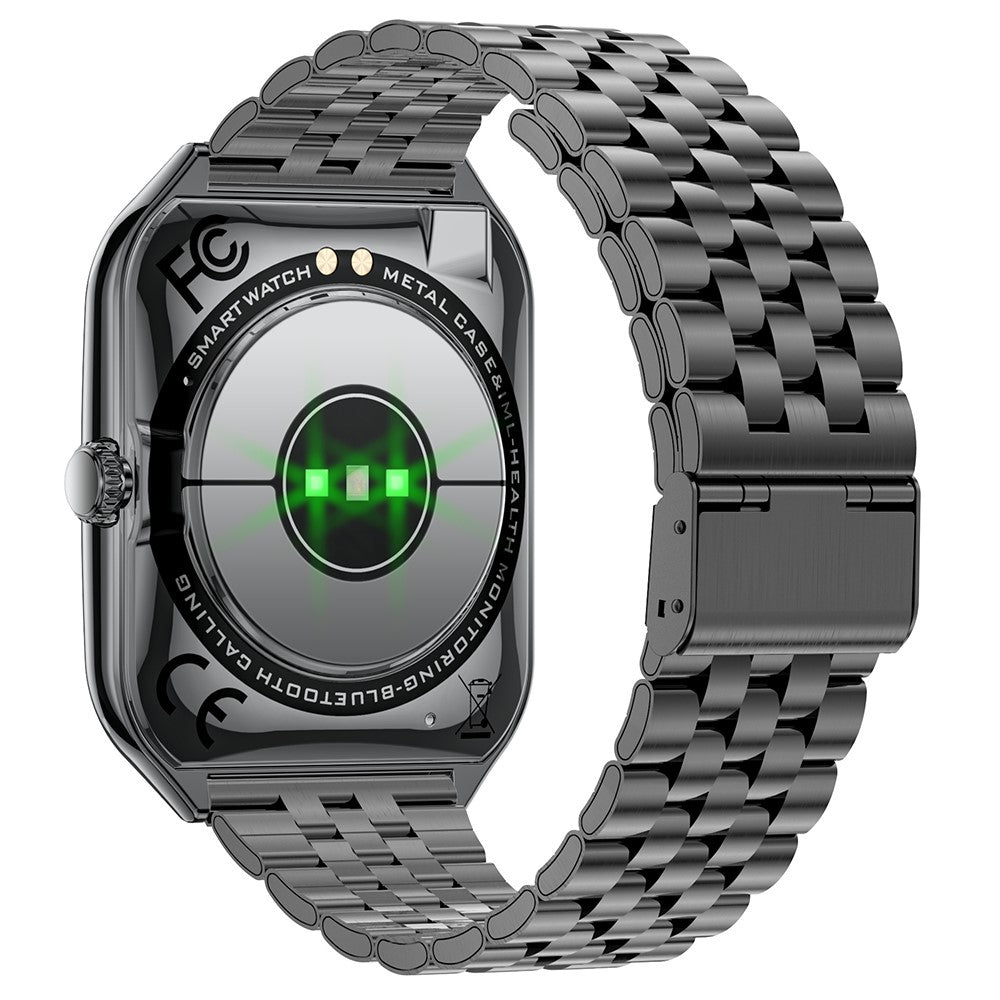 MT61 Ultra Thin Smart Watch 1.96 Inch AMOLED Curved Screen Bluetooth-Compatible Calling Health Monitor, Steel Strap