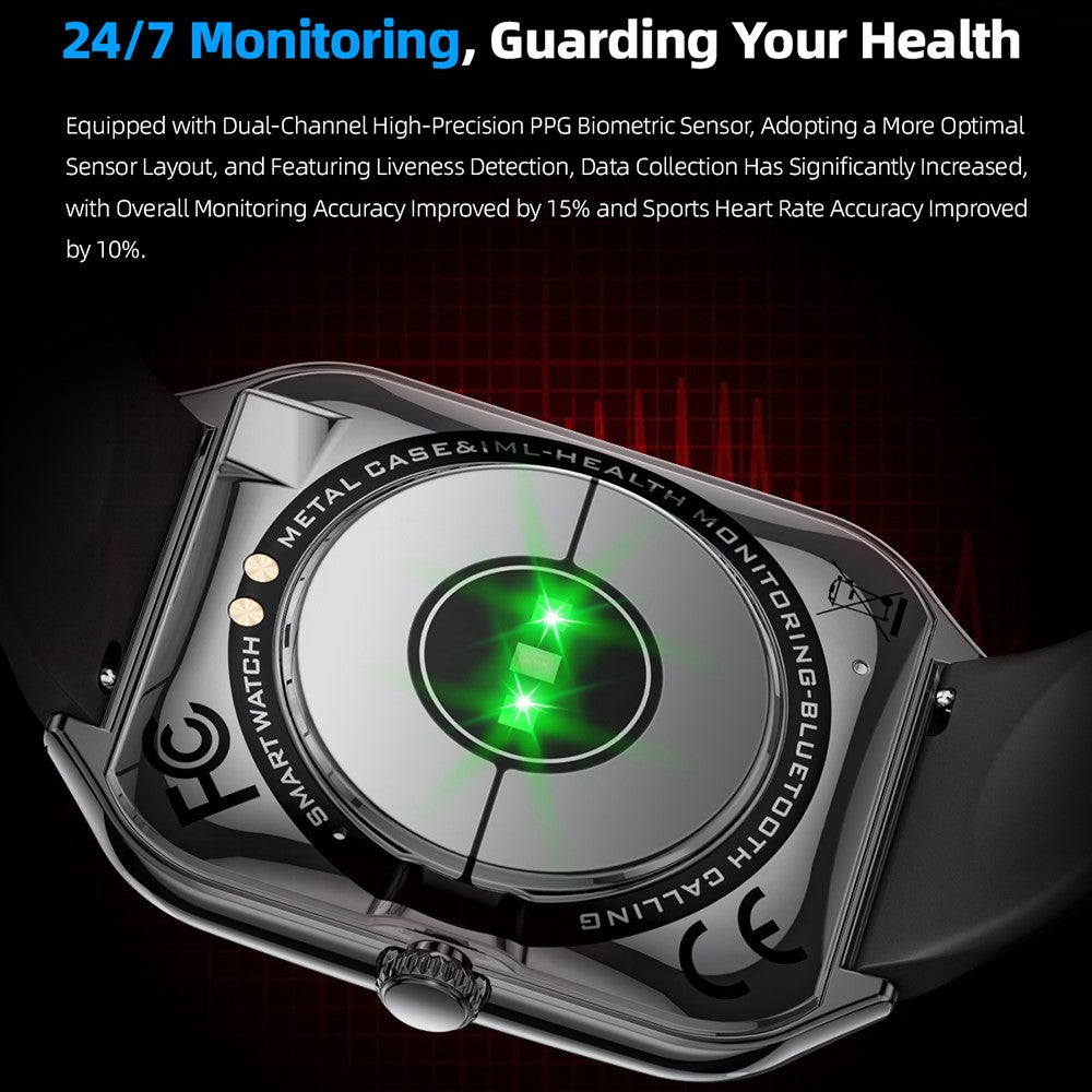 MT61 Ultra Thin Smart Watch 1.96 Inch AMOLED Curved Screen Bluetooth-Compatible Calling Health Monitor, Steel Strap