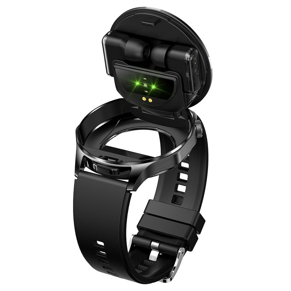 T98 2 In 1 Smart Watch with TWS Earbuds 1.43 Inch AMOLED Screen Bluetooth-Compatible Calling Wristwatch