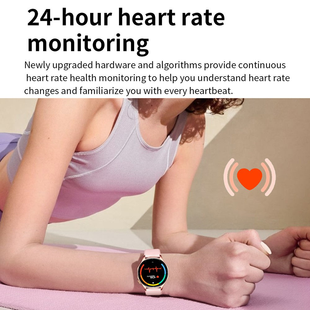 T98 Smart Watch with Built-In Earbuds AMOLED Round Screen Waterproof Bluetooth-Compatible Calling Watch