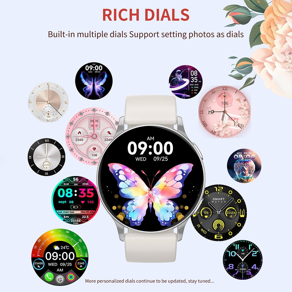 CY29 Women Smartwatch 1.32 Inch AMOLED Round Screen Bluetooth-Compatible Calling Heart Rate Monitor Watch