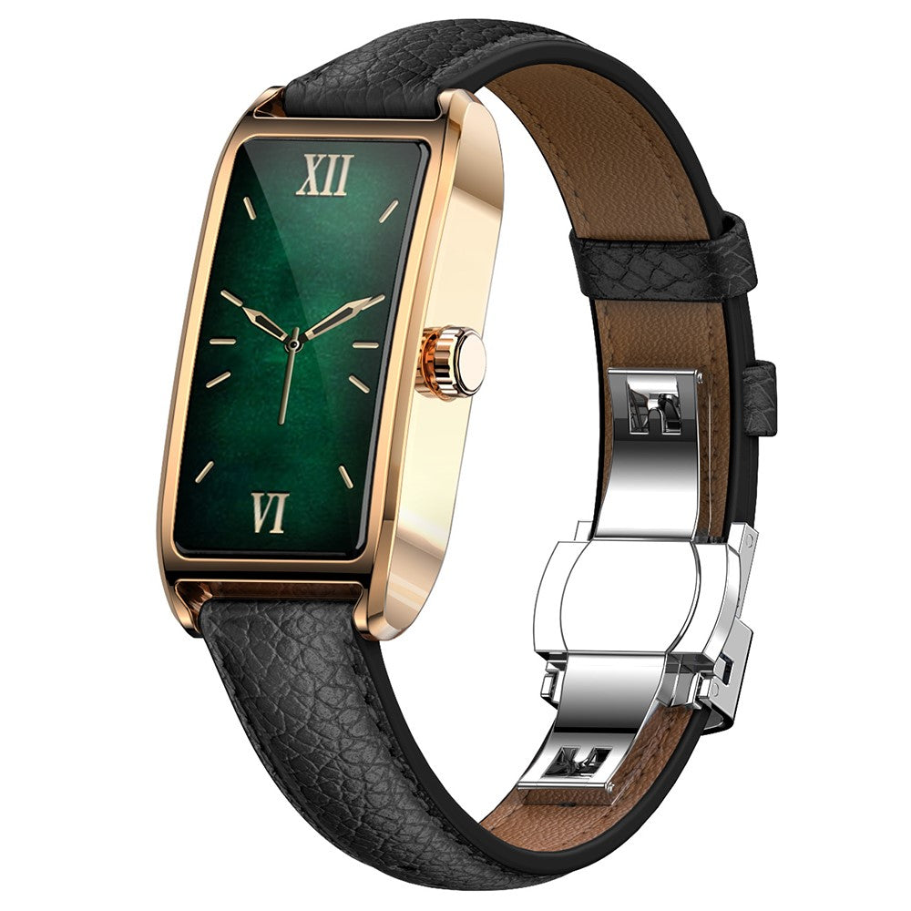 Dora T Smart Watch for Women Fitness Tracker IP68 Waterproof Heart Rate Monitor Smartwatch, Leather Band