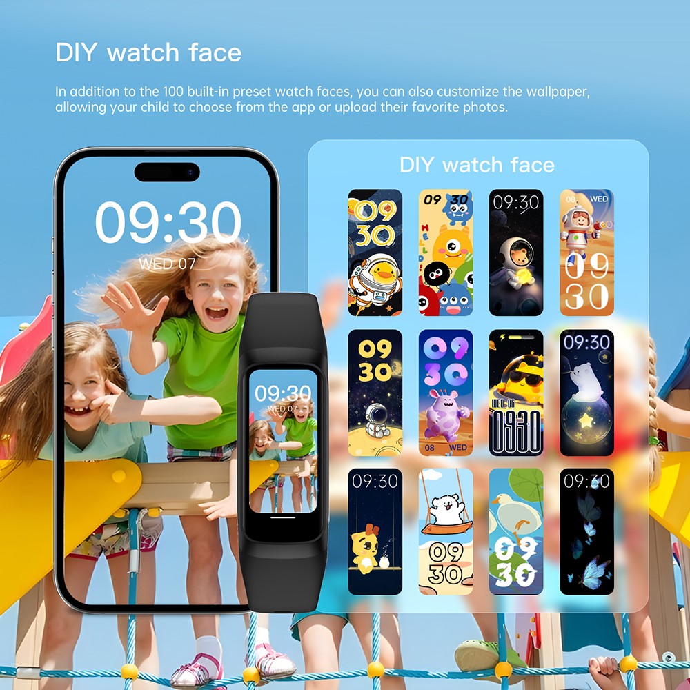 Wish 3 Children Smart Watch Reward System Parent Control App Exercise Monitoring Smart Wristband