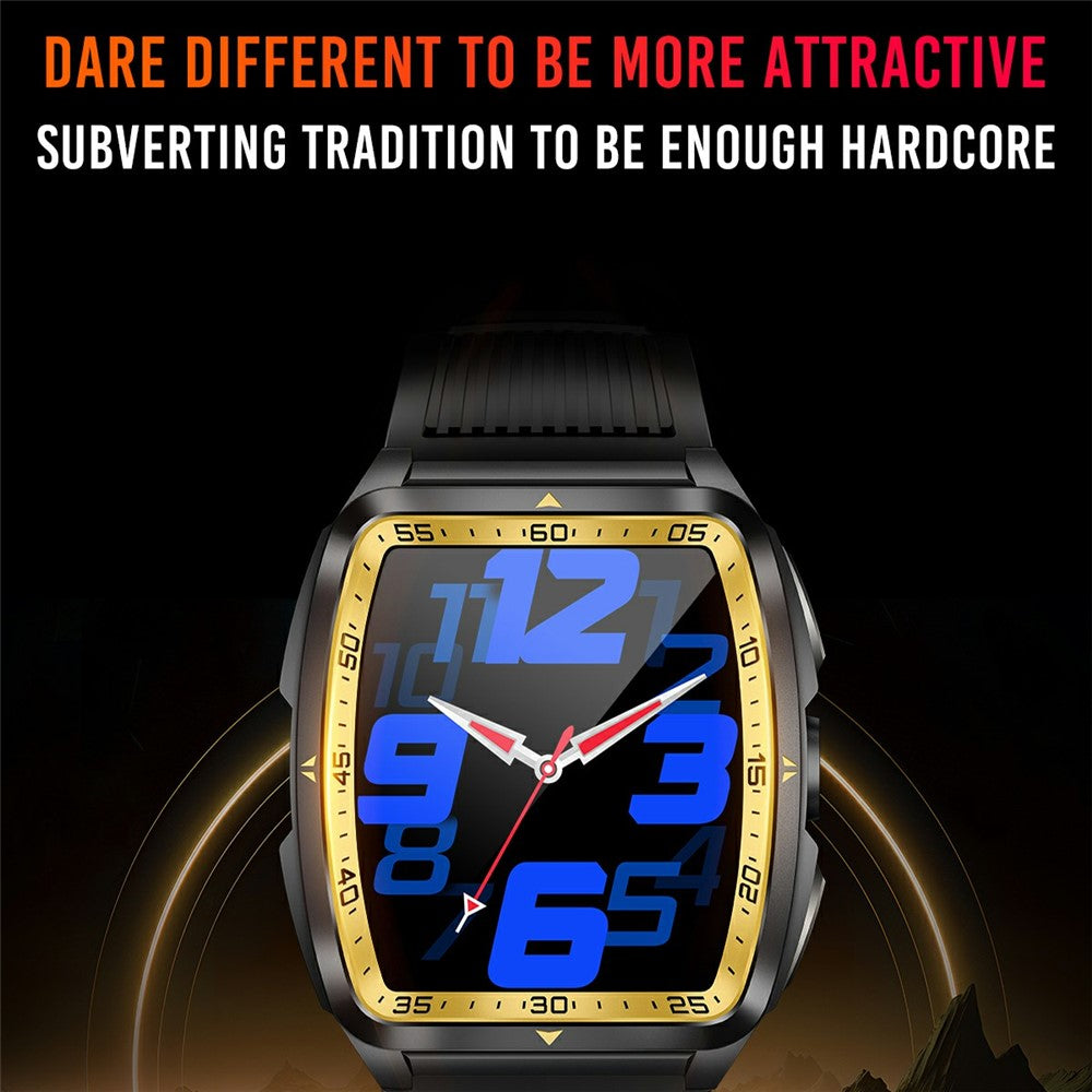 KT83 1.8 Inch Outdoor Smart Watch with Flashlight Health Monitor Bluetooth-Compatible Calling Wristwatch