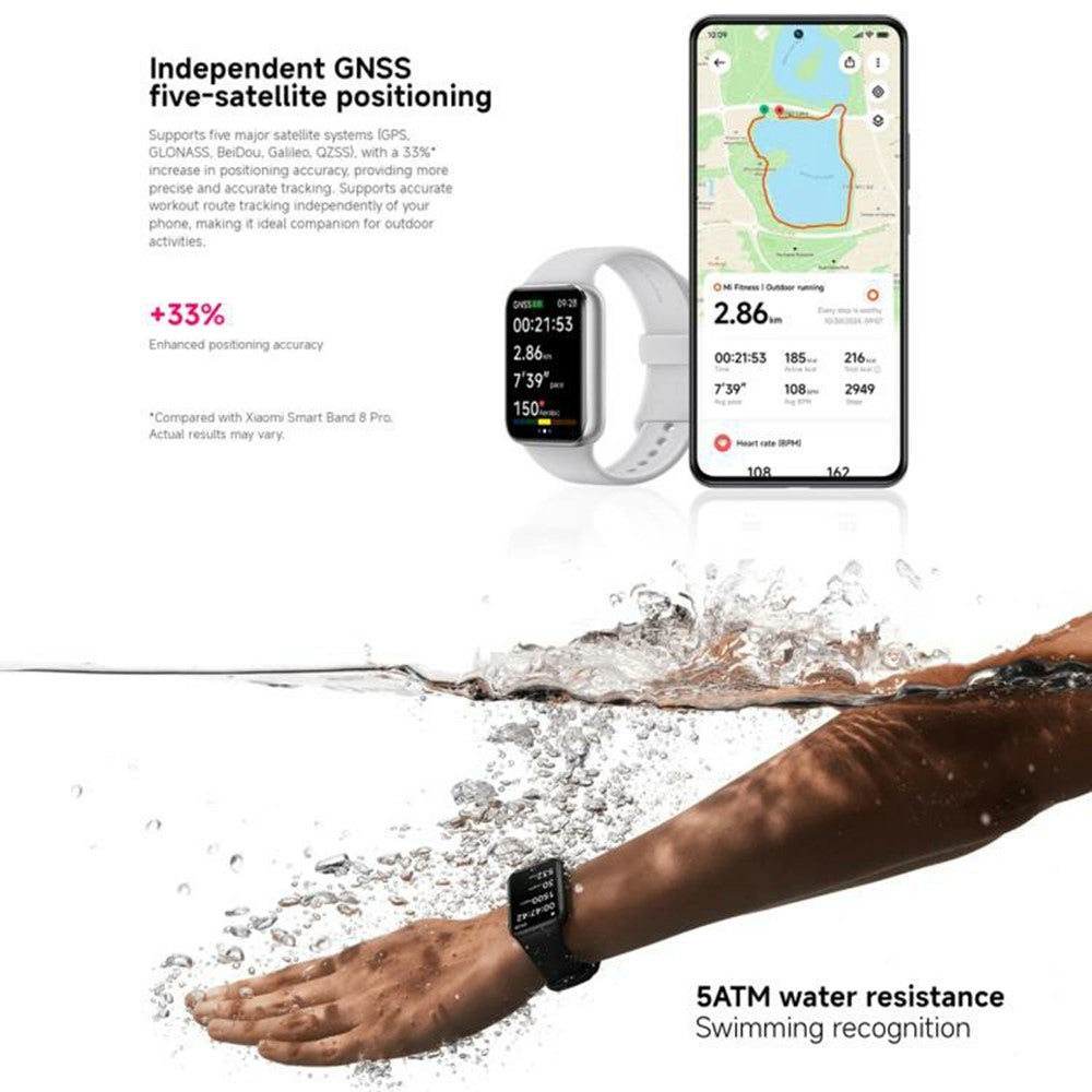 XIAOMI M2401B1 Smart Band 9 Pro 1.74 Inch AMOLED Screen Fitness Tracker Heart Rate Monitor Watch with TPU Strap