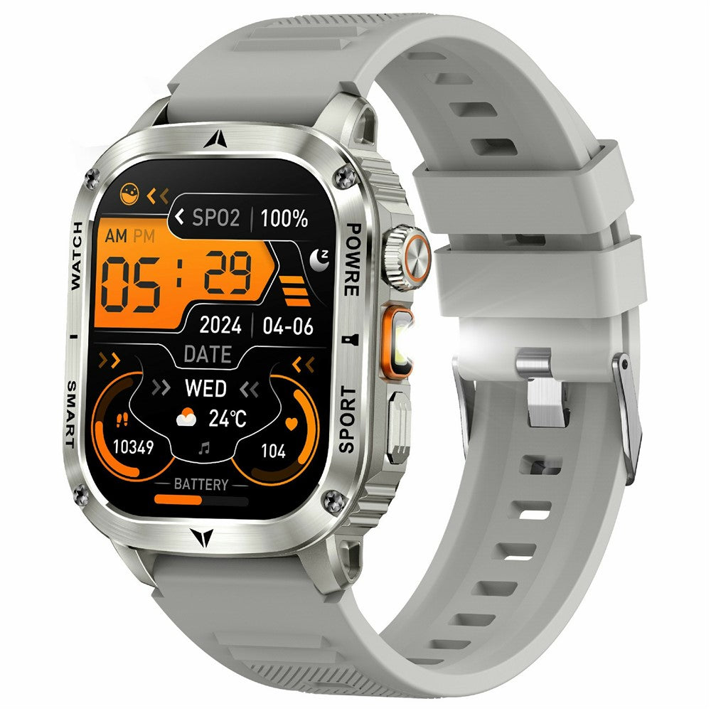 AK80 2.01 Inch HD Screen Smart Watch Bluetooth-Compatible Calling Heart Rate Monitor Sports Tracker, Silicone Strap