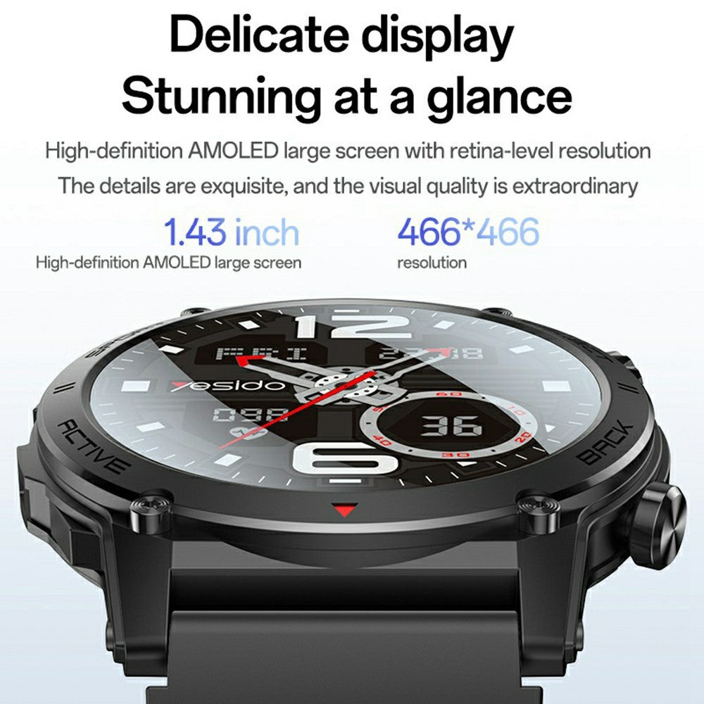 YESIDO IO31 AMOLED Smart Watch Fitness Tracker with Heart Rate Monitoring IP68 Waterproof