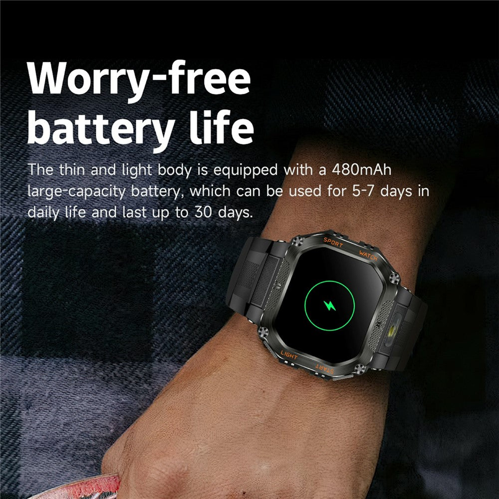 HT34 Outdoor Sports Smartwatch Fitness Tracker Waterproof 30M with Heart Rate / Blood Oxygen / Sleep Monitoring