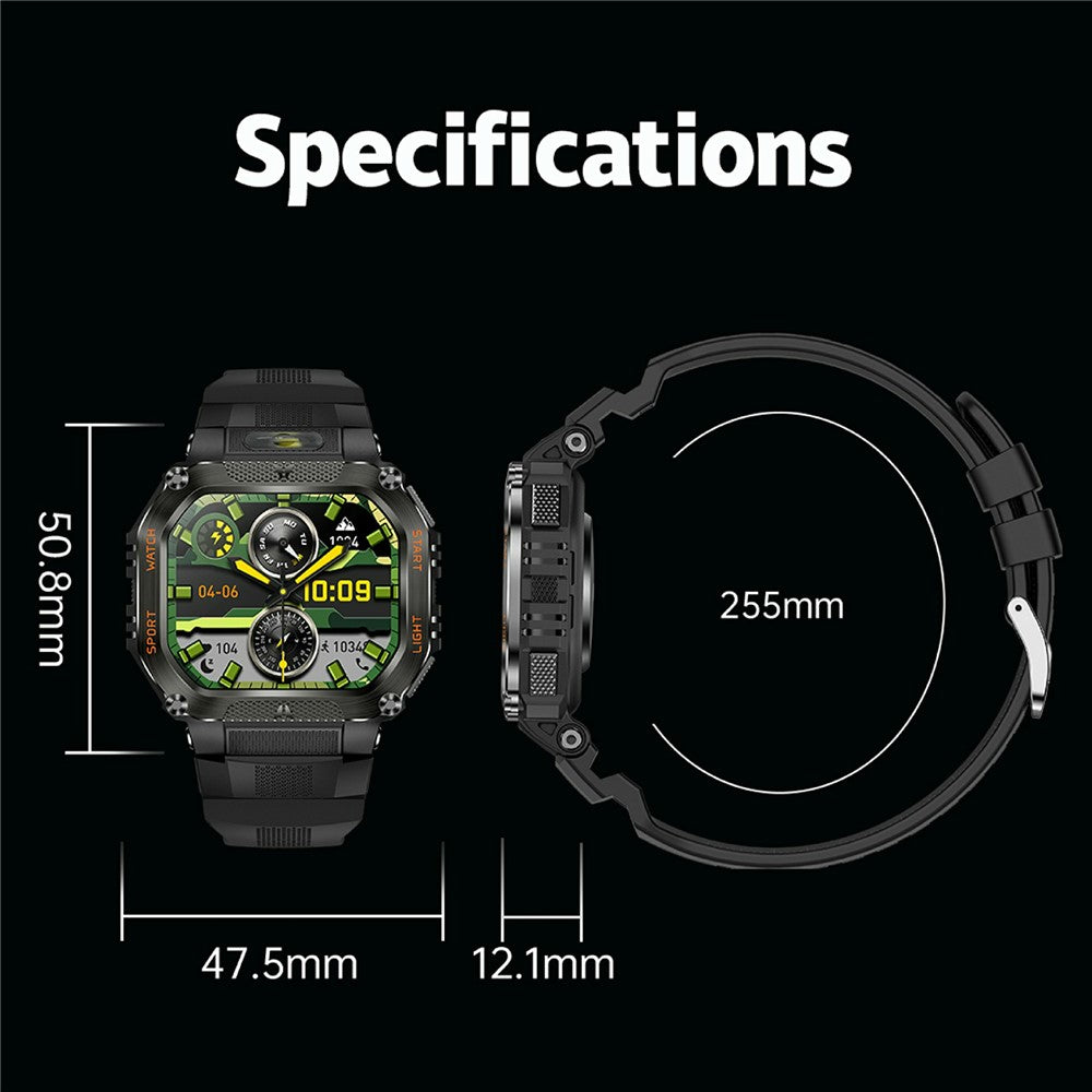 HT34 Outdoor Sports Smartwatch Fitness Tracker Waterproof 30M with Heart Rate / Blood Oxygen / Sleep Monitoring