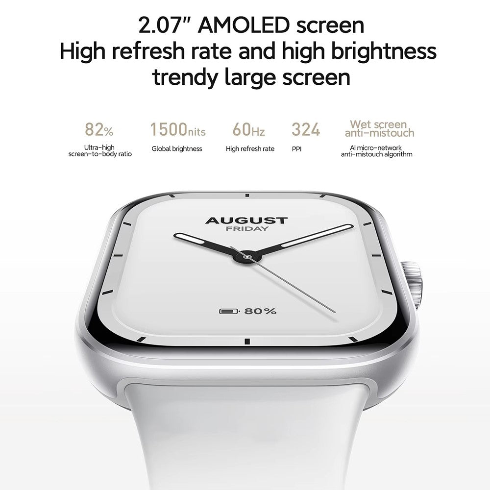 XIAOMI Redmi Watch 5 2.07 Inch AMOLED Screen Bluetooth-Compatible Calling Health Monitor Smart Watch with TPU Strap (Chinese Version)