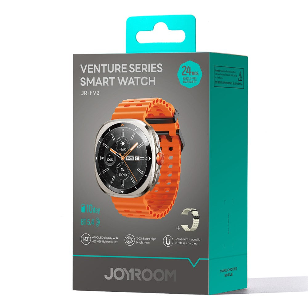 JOYROOM JR-FV2 Bluetooth-Compatible Smartwatch Zinc Alloy Waterproof Watch with Calling Function AMOLED Display