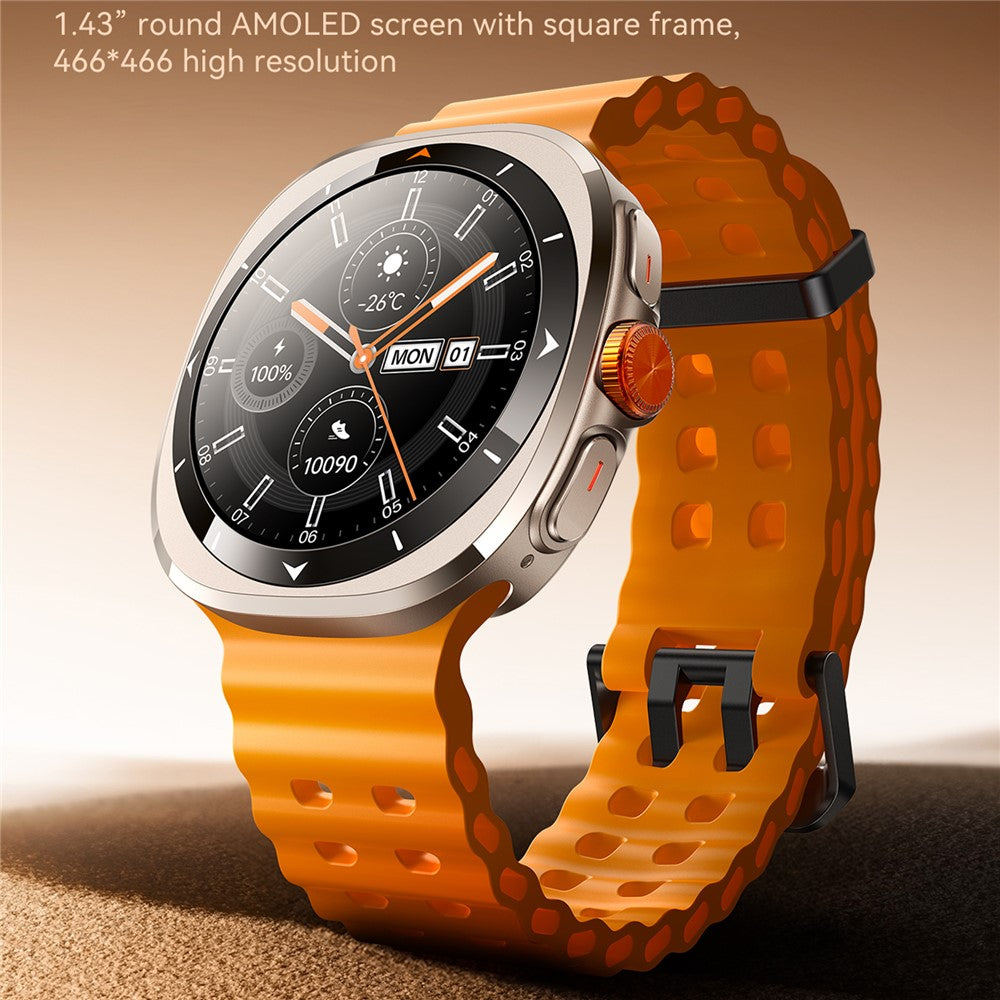 JOYROOM JR-FV2 Bluetooth-Compatible Smartwatch Zinc Alloy Waterproof Watch with Calling Function AMOLED Display