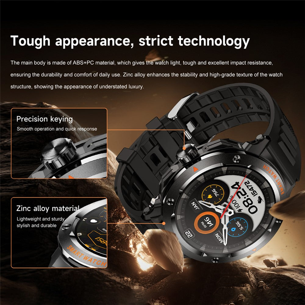 D13 Silicone Strap Smart Watch with Bluetooth-Compatible Earbuds 2 in 1 Fitness Tracker Touchscreen Smartwatch