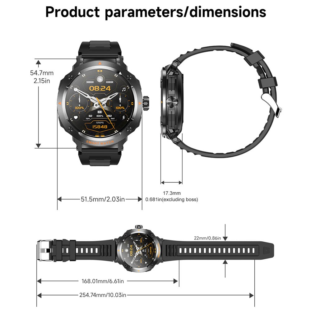 D13 Silicone Strap Smart Watch with Bluetooth-Compatible Earbuds 2 in 1 Fitness Tracker Touchscreen Smartwatch