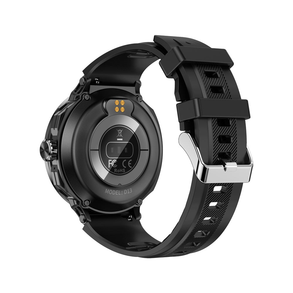 D13 Silicone Strap Smart Watch with Bluetooth-Compatible Earbuds 2 in 1 Fitness Tracker Touchscreen Smartwatch