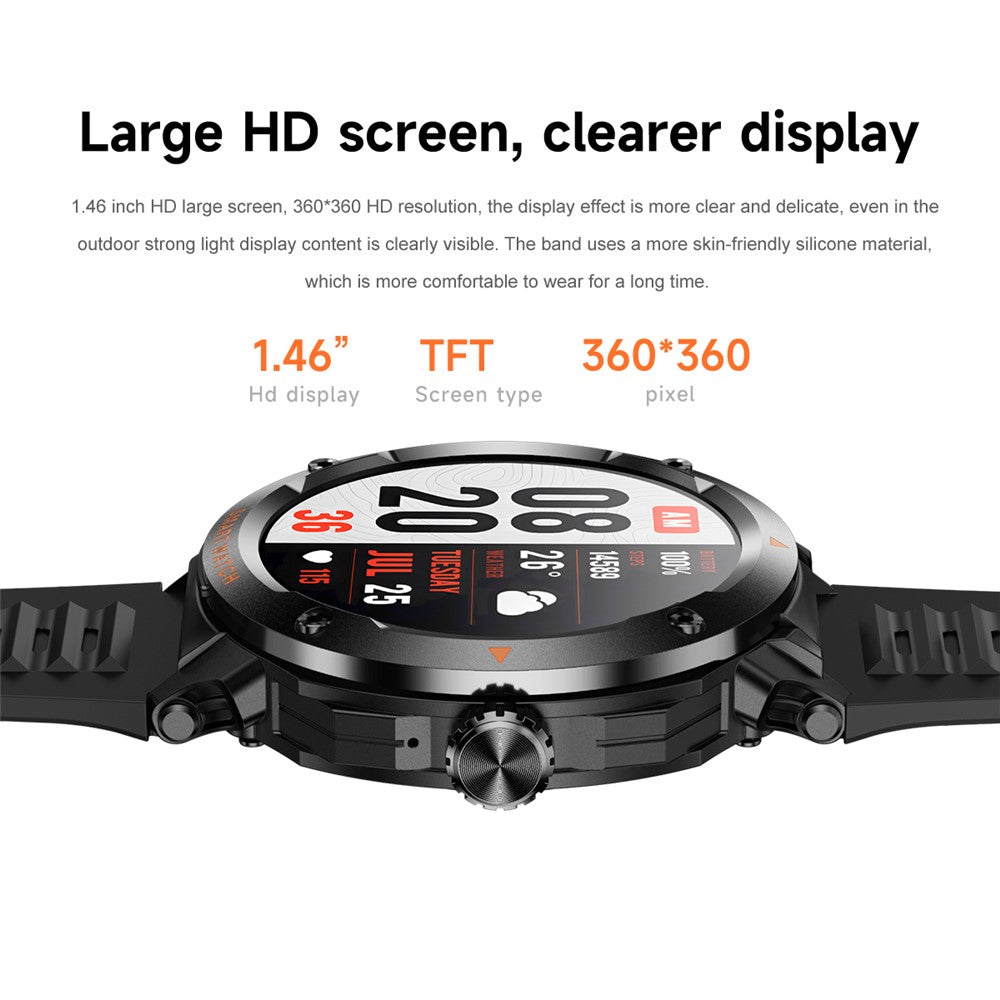 D13 Silicone Strap Smart Watch with Bluetooth-Compatible Earbuds 2 in 1 Fitness Tracker Touchscreen Smartwatch