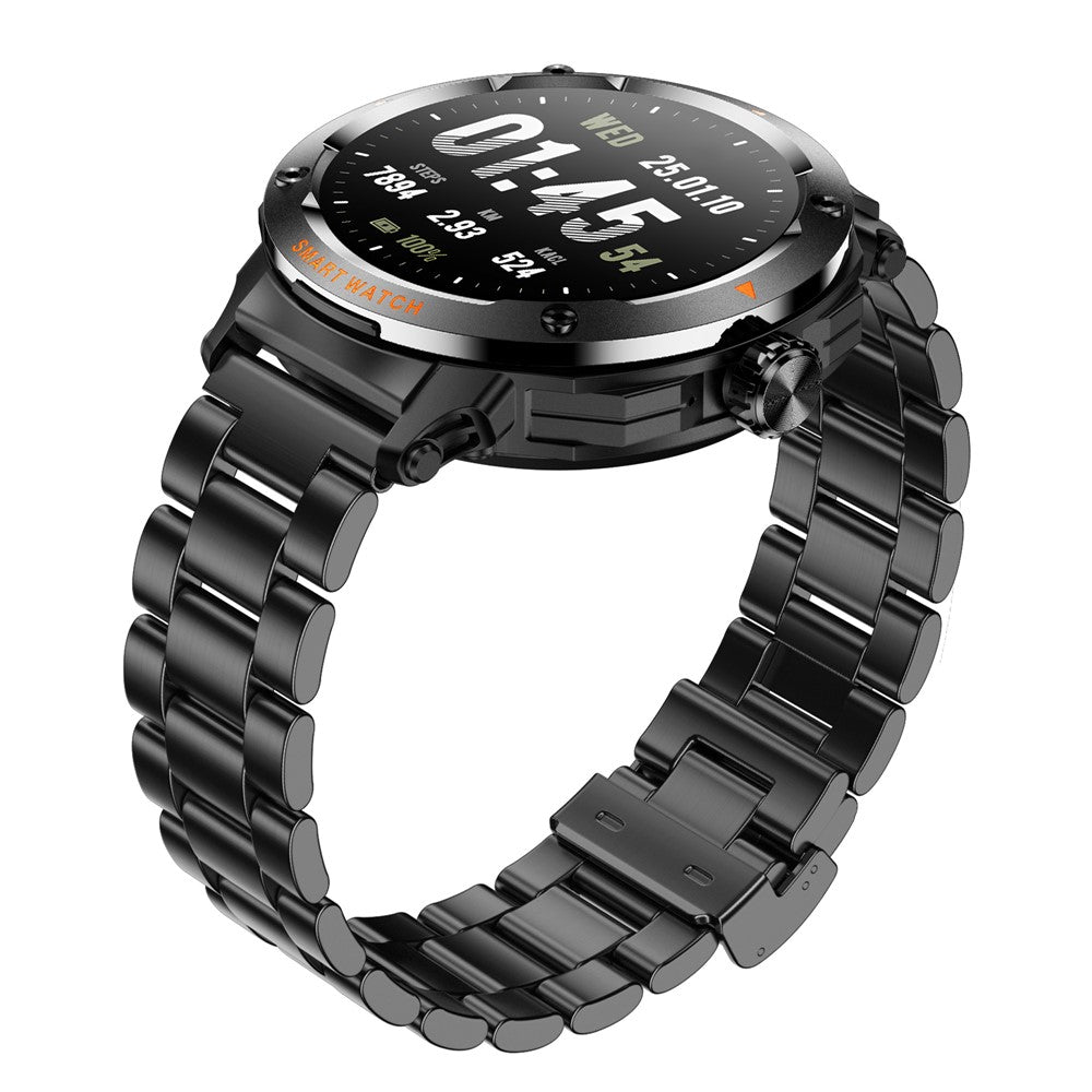 D13 Steel Strap Smart Watch with Bluetooth-Compatible Earbuds 2 in 1 Fitness Tracker Touchscreen Smartwatch