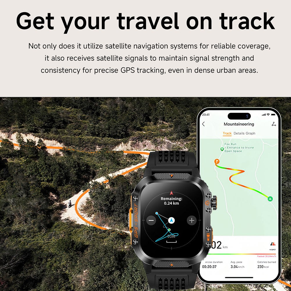 HT36 GPS Smartwatch Precise Positioning Outdoor Sports Fitness Tracker Waterproof Smart Watch