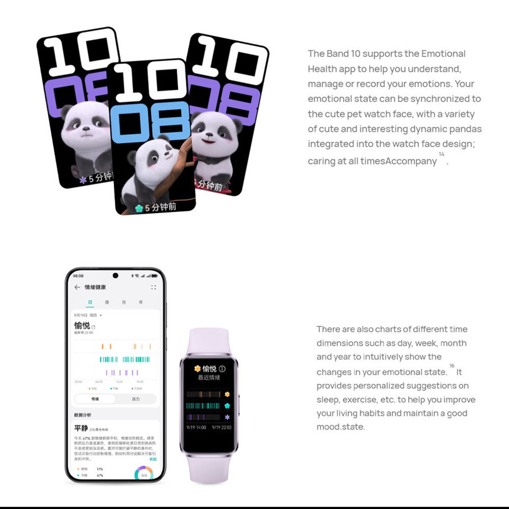 HUAWEI Band 10 1.47 Inch AMOLED Smart Bracelet Fitness Tracker Aluminum Alloy Case Health Monitoring Smart Wristband