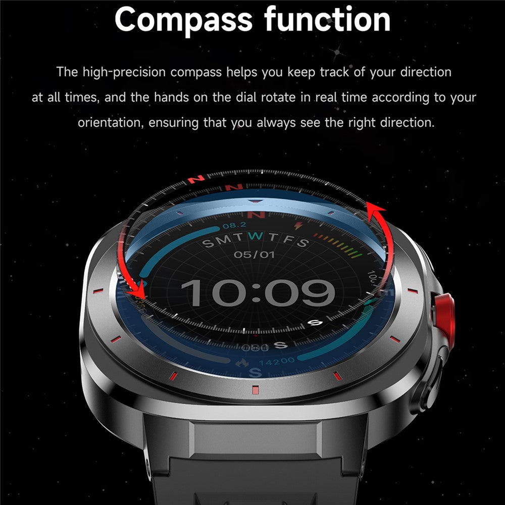 GE33 1.39 Inch Smart Watch Bluetooth-Compatible Call Health Monitor Sports Tracker Wrist Watch