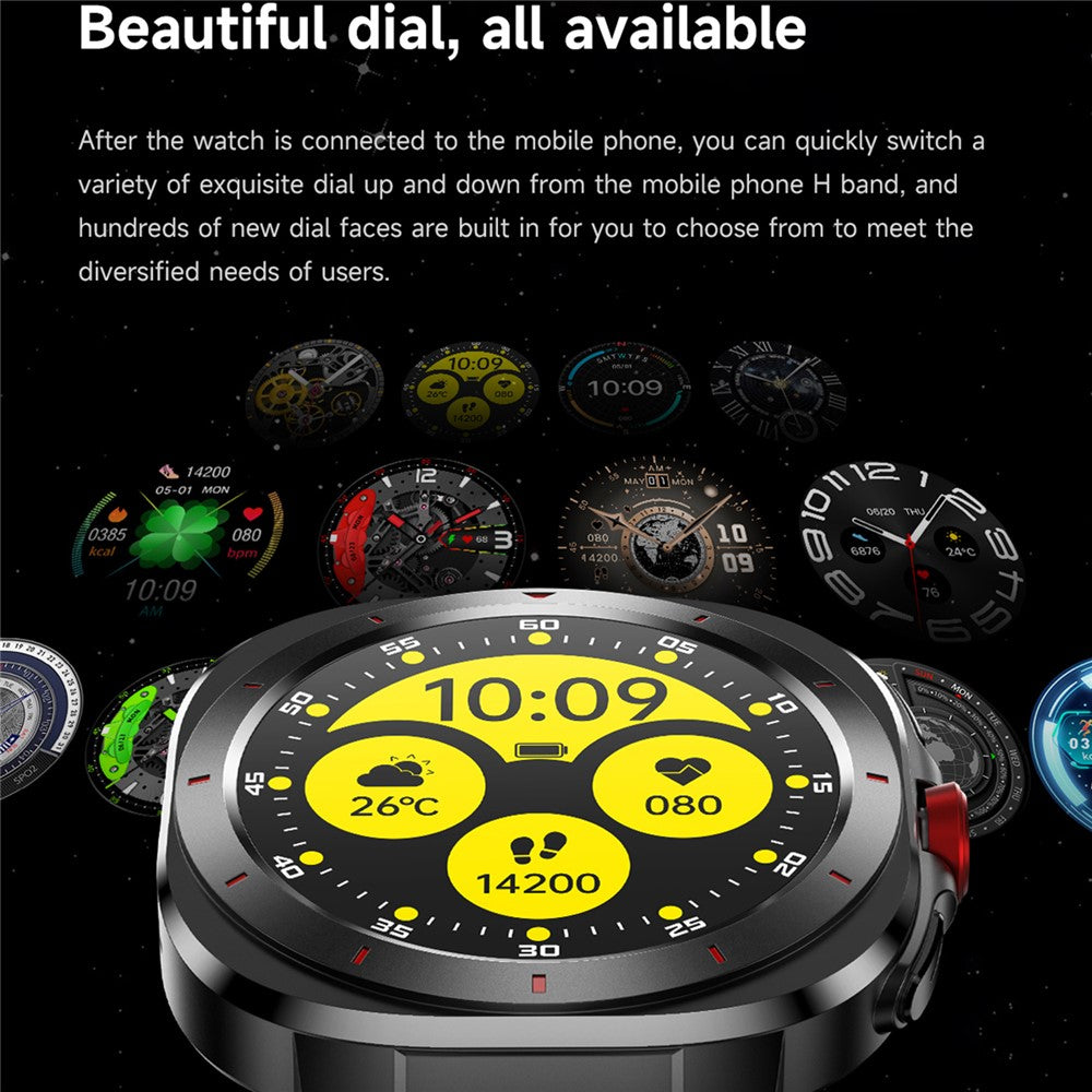 GE33 1.39 Inch Smart Watch Bluetooth-Compatible Call Health Monitor Sports Tracker Wrist Watch